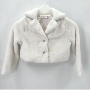 Knitworks Cream Teddy cropped Jacket, Crystal Buttons  16